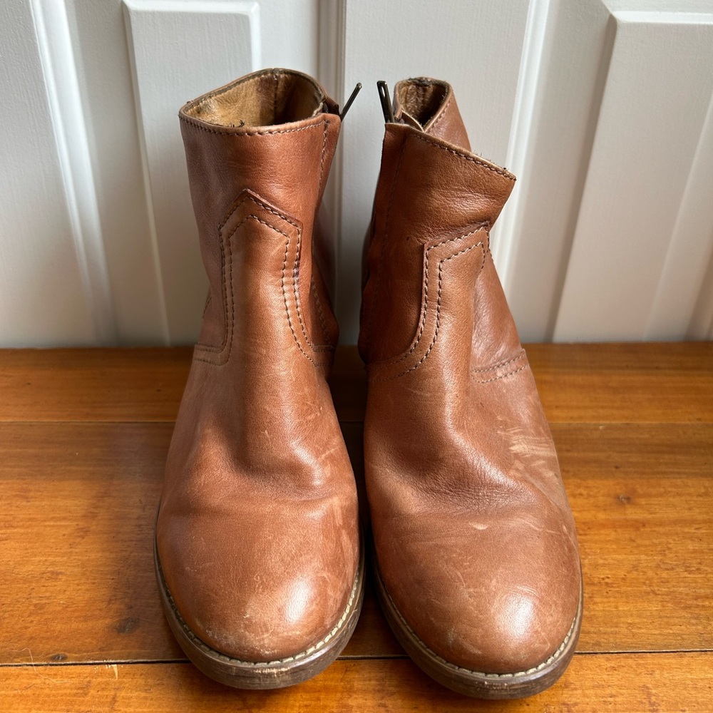 Madewell Brown Leather Ankle Booties
